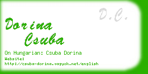 dorina csuba business card